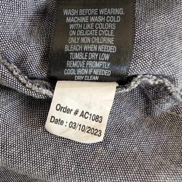 Fried Denim NYC Men’s Slim Fit Grey Button Down Shirt - Medium - Picture 2 of 5